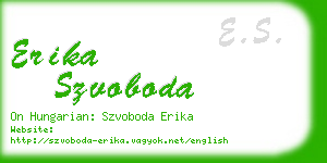 erika szvoboda business card